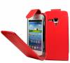 Samsung Galaxy S Duos S7562 Leather Flip Case - Red